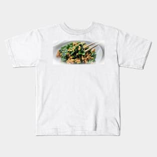 Asian grilled chicken with green vegetables Kids T-Shirt